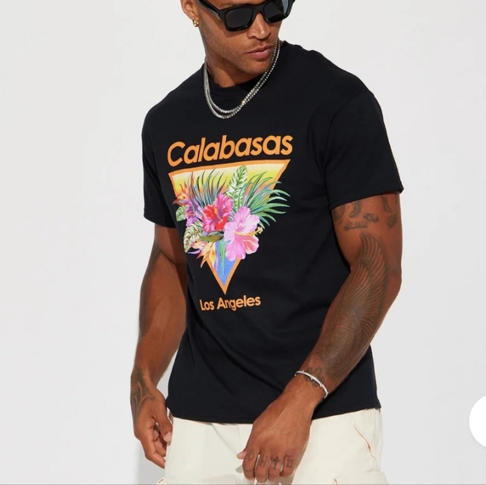 Calabasas Black Graphic T-Shirt 4XL